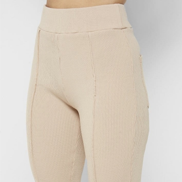 Manière De Voir Ribbed Flared Leggings US 2 with Tag - Picture 4 of 7